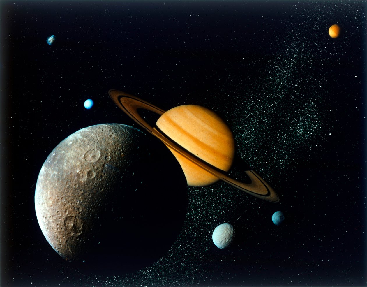 Système saturnien de Voyager 1 - NASA Images