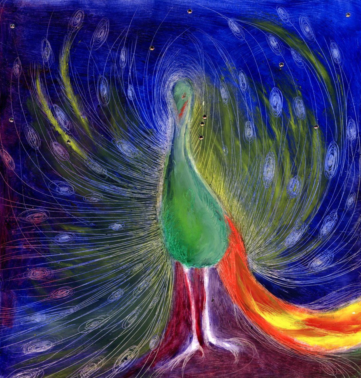 Nuit de Lumière, 2012 (huile et feuille d
