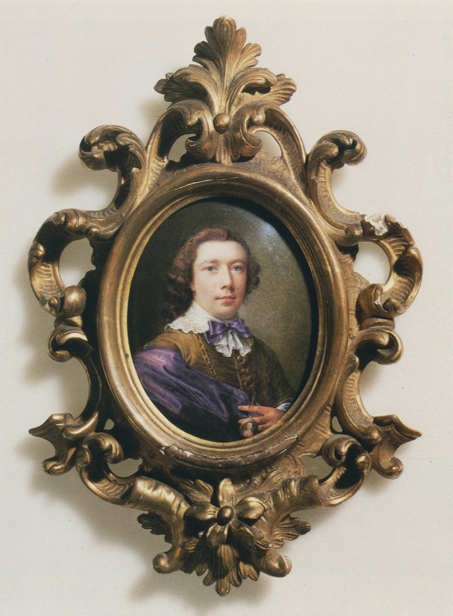 Autoportrait tenant un pendentif - Nathaniel Hone