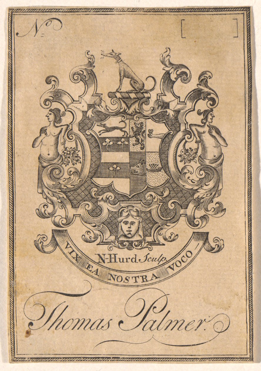 Ex-libris de Thomas Palmer - Nathaniel Hurd
