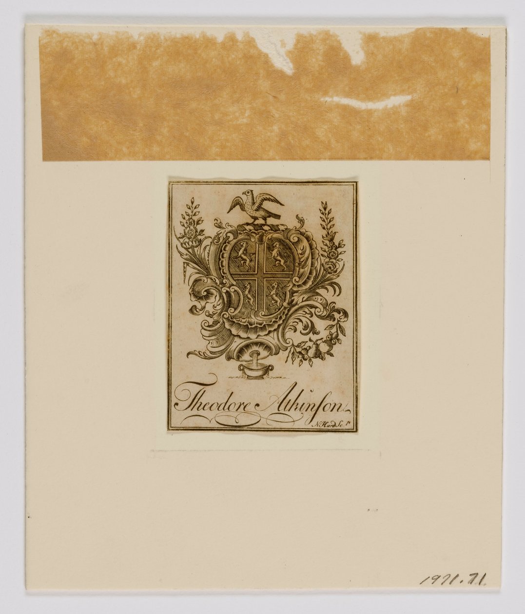 Ex-libris de Theodore Atkinson - Nathaniel Hurd
