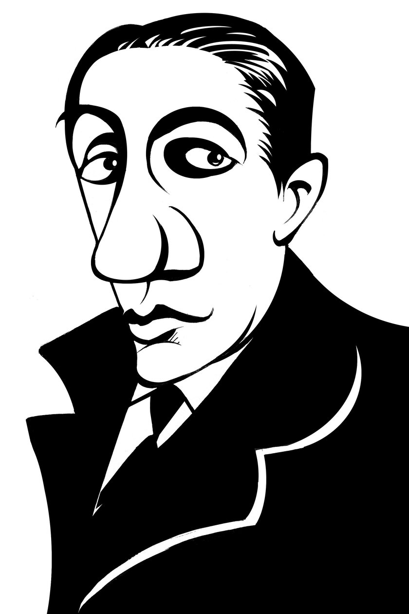 Alfredo Casella, compositeur italien, (1883 - 1947) caricature - Neale Osborne
