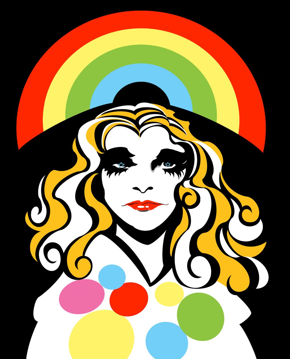 Alison Goldfrapp, chanteuse pop anglaise, caricature graphique en couleur, 2010 par Neale Osborne - Neale Osborne
