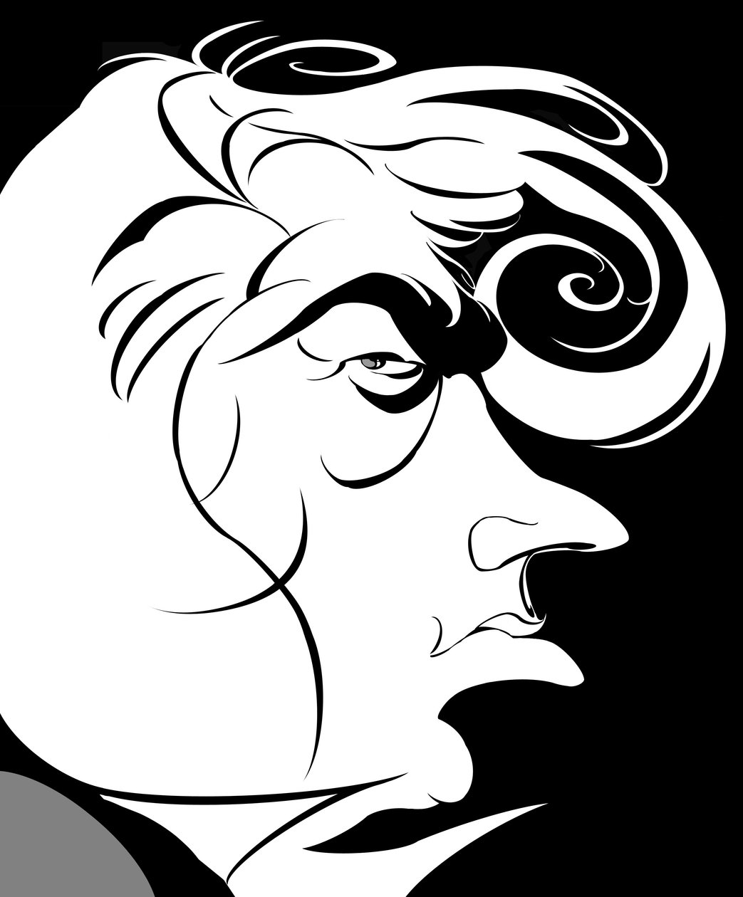 Dmitri Hvorostovsky - caricature du chanteur d