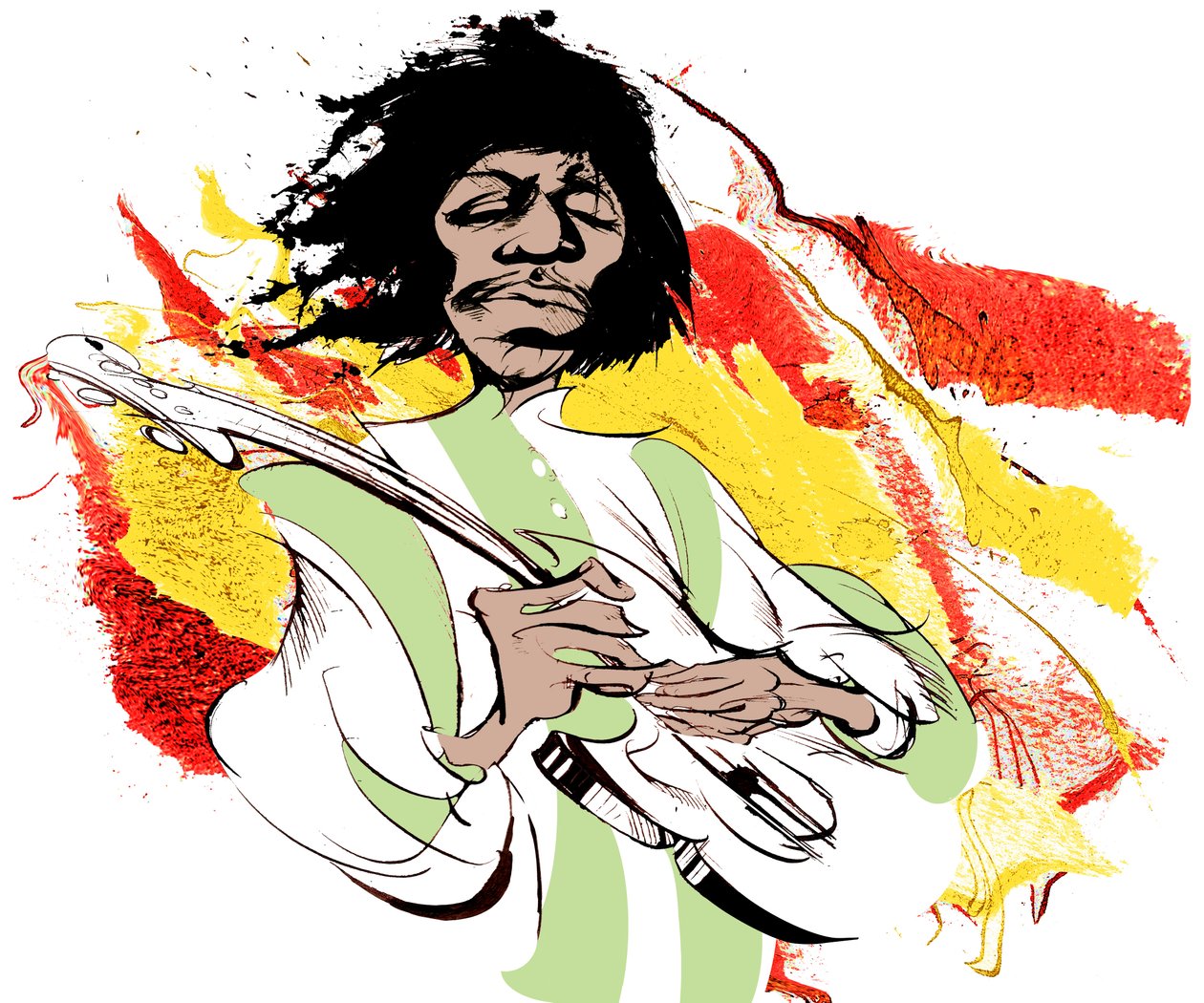 Jimi Hendrix, guitariste américain (1942-70) - Neale Osborne