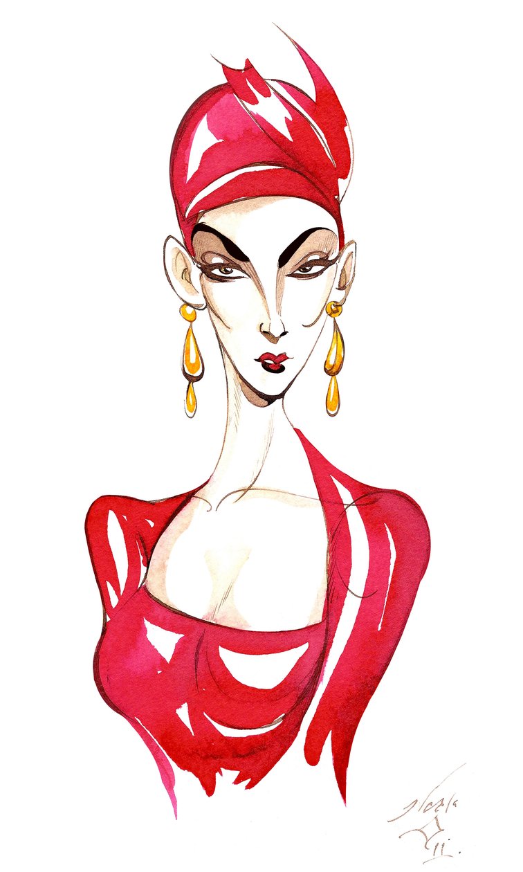 Modèle en costume rouge - Neale Osborne