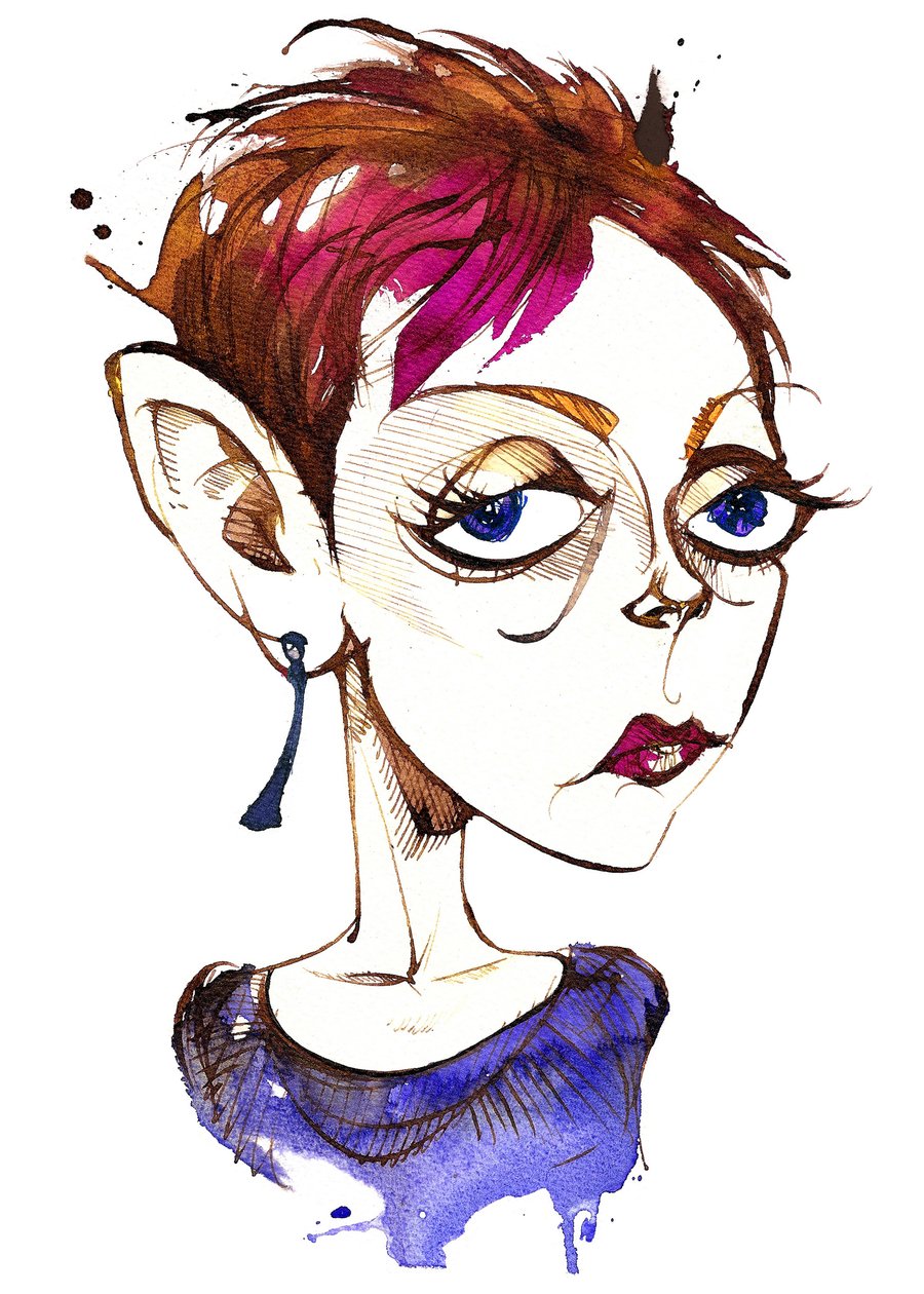 Tansy Davies, compositrice anglaise (née en 1973); caricature - Neale Osborne