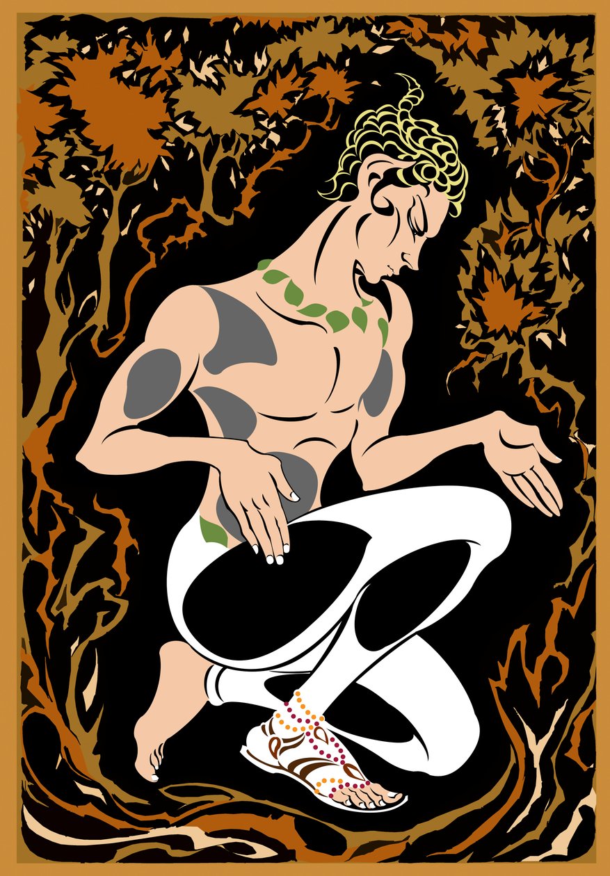 Vaslav Nijinsky en faune dans L