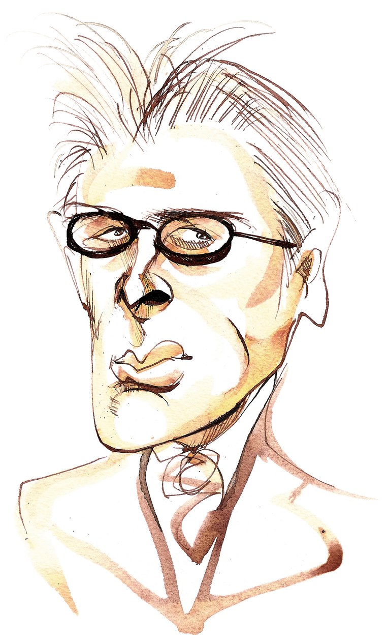 William Butler Yeats, poète et dramaturge irlandais (1865-1939); caricature - Neale Osborne