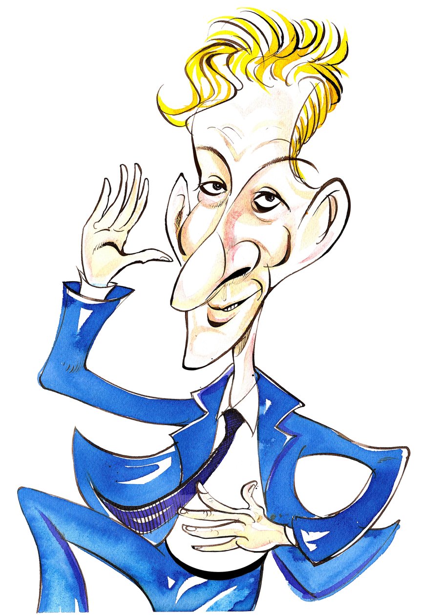 Danny Kaye - caricature en couleur - Neale Osborne