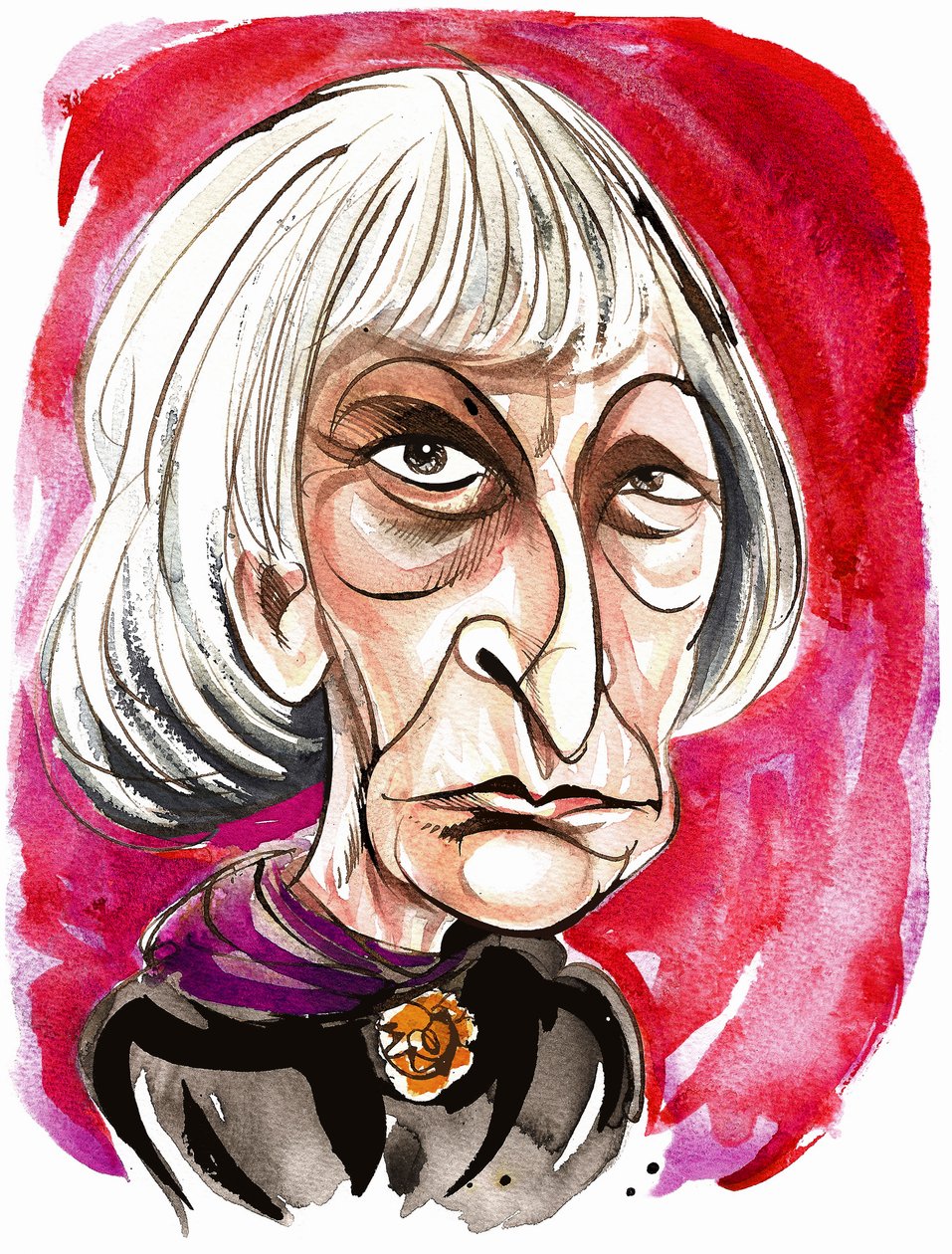 Elisabeth Lutyens - caricature en couleur - Neale Osborne