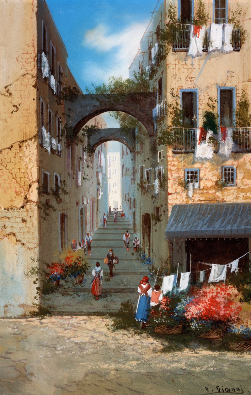 Vue de Naples - Neapolitan School