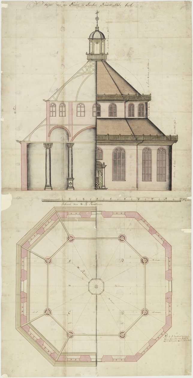 Plan de construction pour une église à Batavia - Nederlands