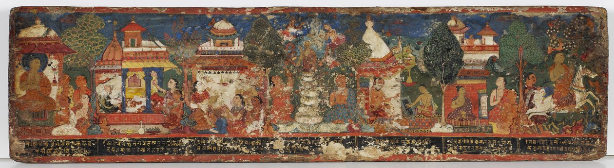 Couverture de manuscrit bouddhiste - Nepalese School