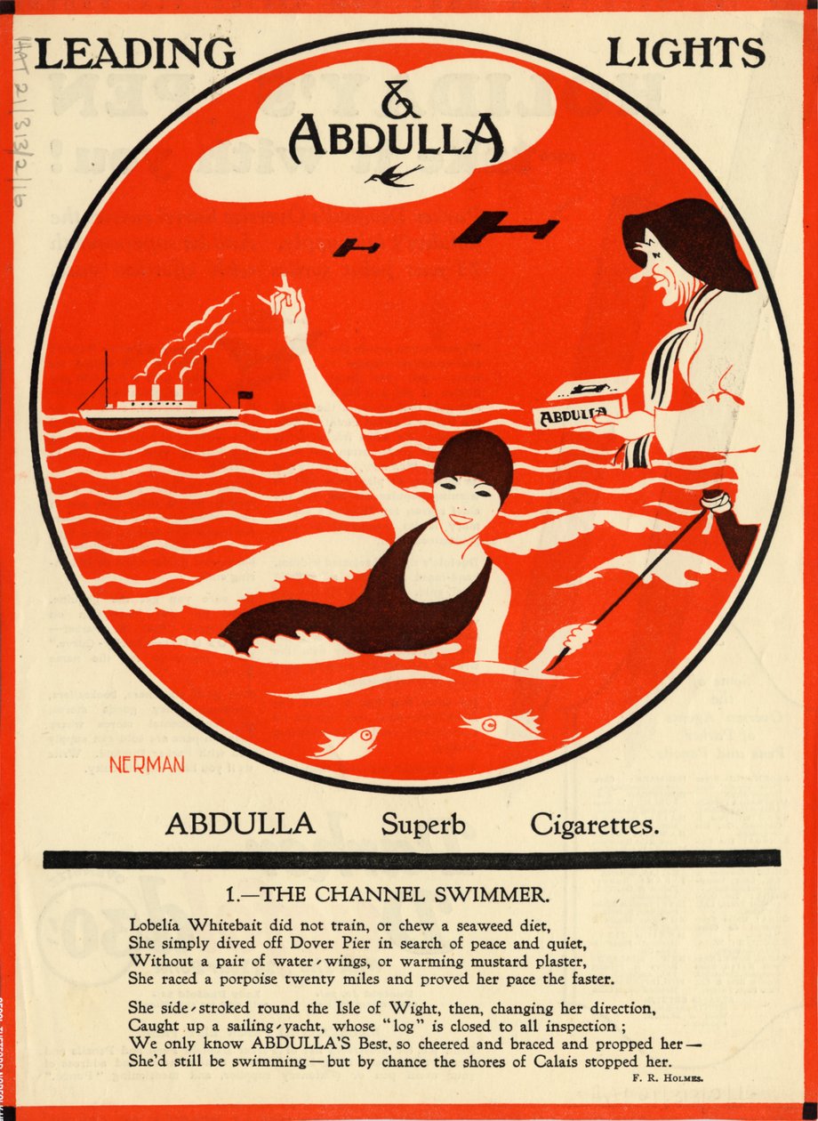 Cigarettes Abdulla, années 1920 - Nerman