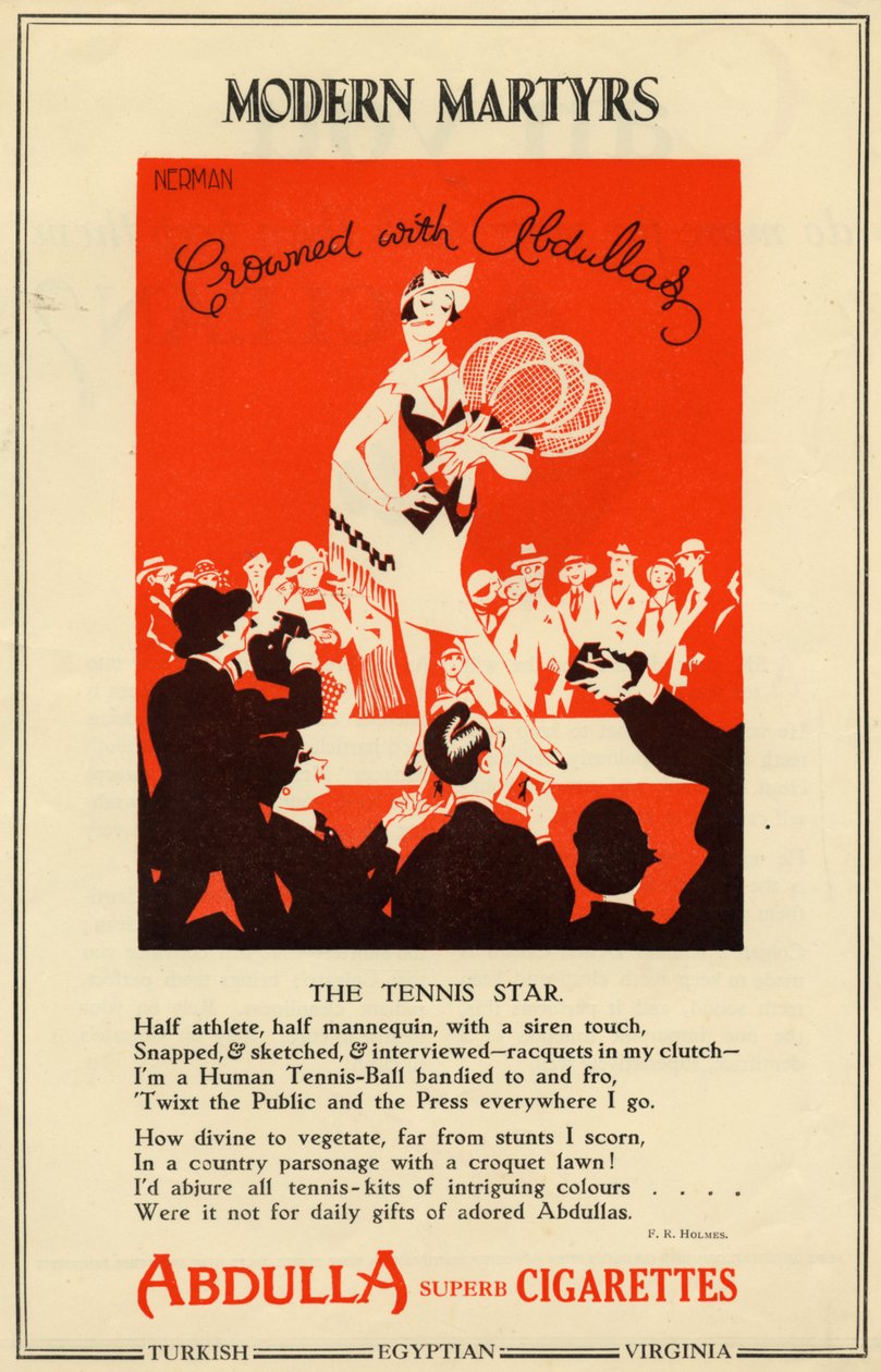 Cigarettes Abdulla, 1927 - Nerman