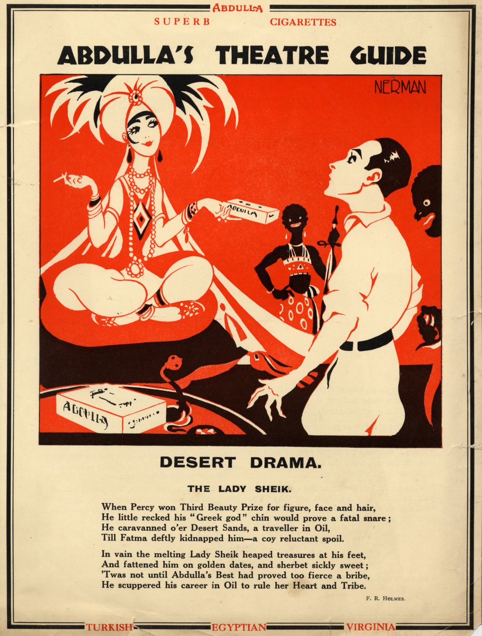 Cigarettes Abdulla, 1928 - Nerman