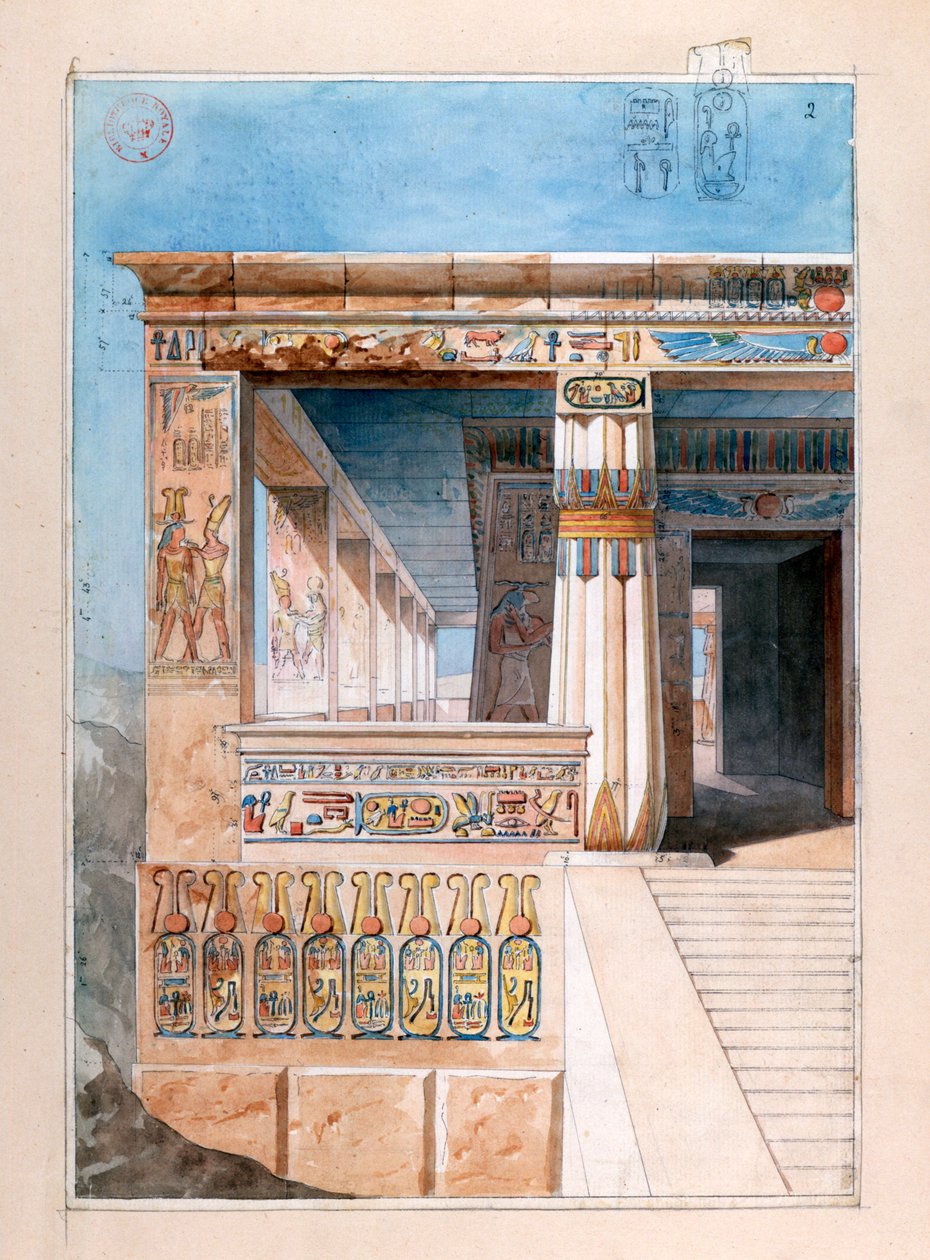 Temple égyptien antique, 19ème siècle - Nestor l