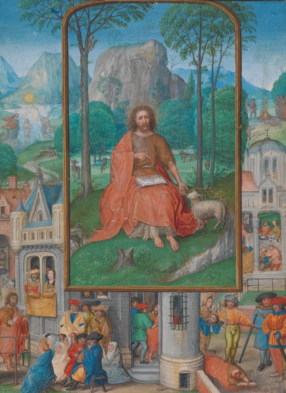 Enluminure de manuscrit avec des scènes de la vie de Saint Jean-Baptiste, vers 1515 - Netherlandish School
