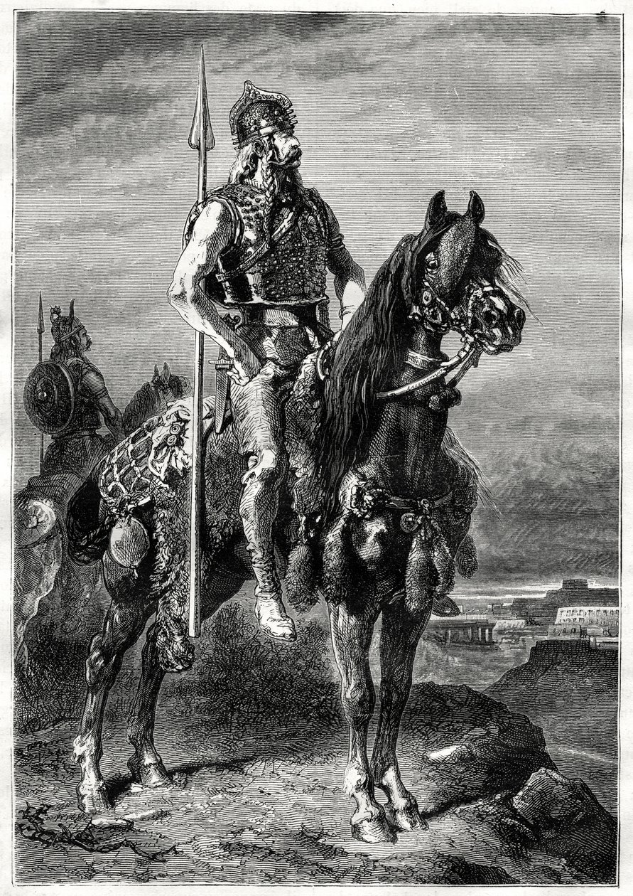 Cavalier gaulois, 19ème siècle - Neuville