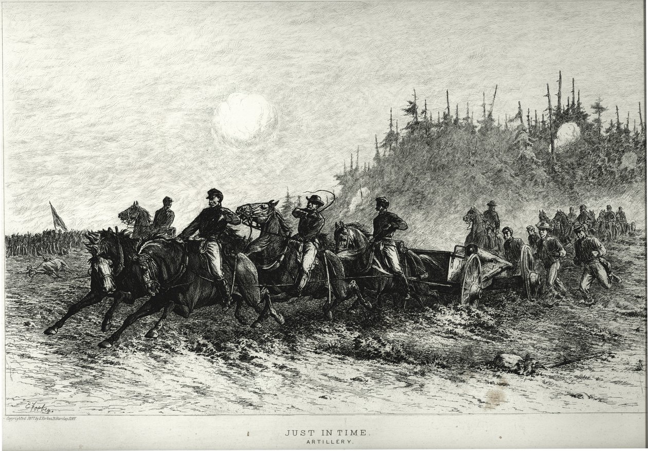 Juste à temps. Artillerie. - Edwin Austin Forbes
