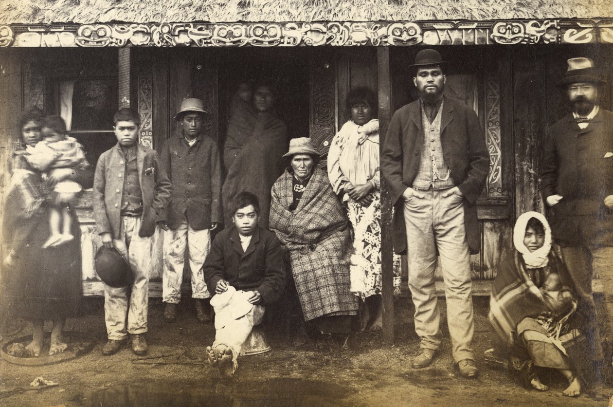 Réfugiés de Te Wairoa et autres, 1886 - New Zealander Photographer