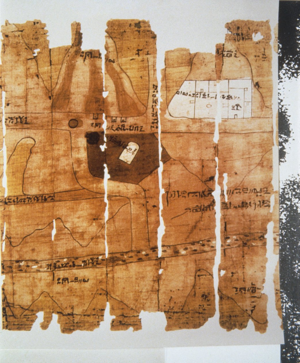 Fragments de la Carte de Turin - New Kingdom Egyptian