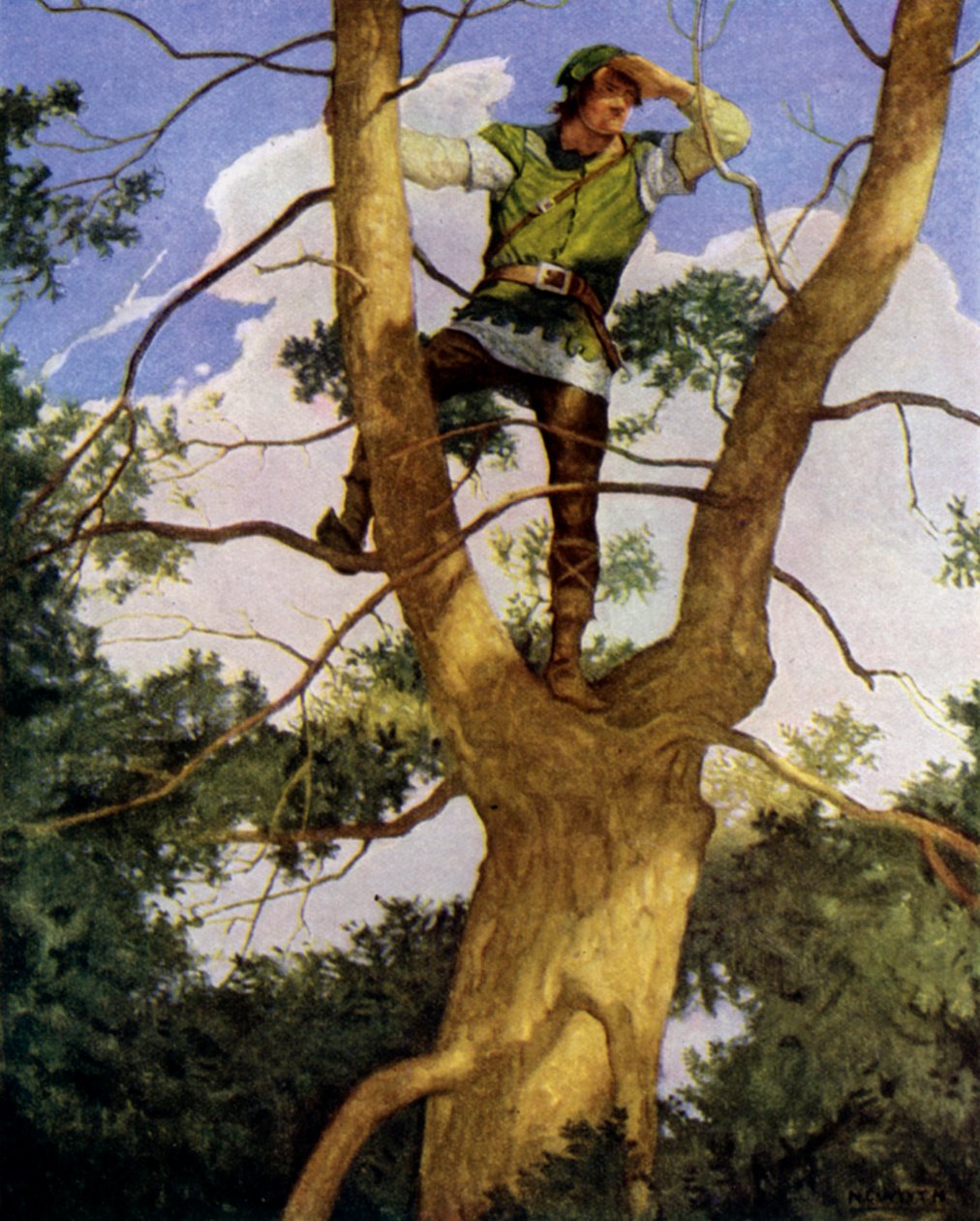 Illustration pour La Flèche Noire de Robert Louis Stevenson - Newell Convers Wyeth