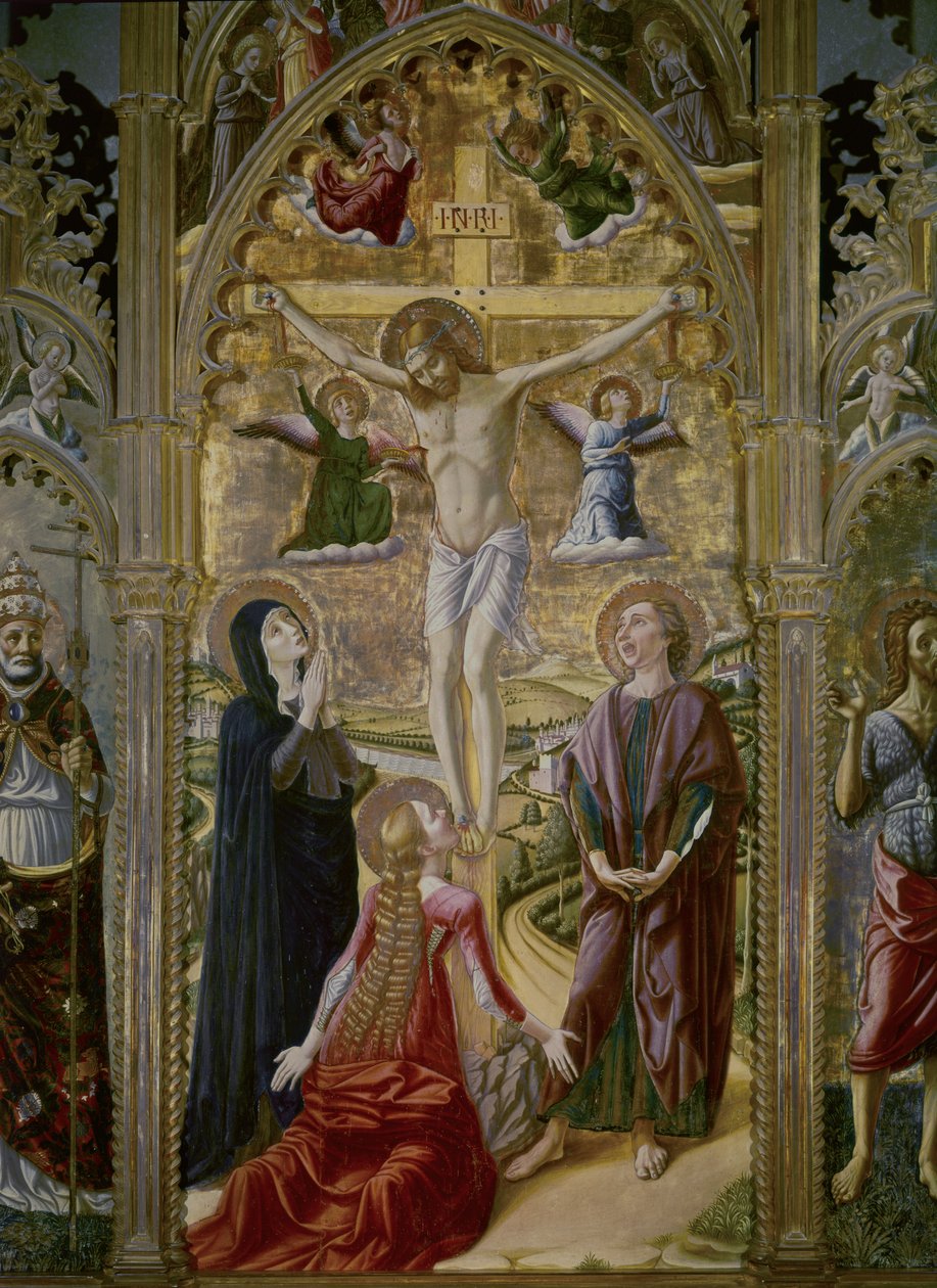 Crucifixion. 1480. (tempera et or sur panneau) - Niccolo Alunno