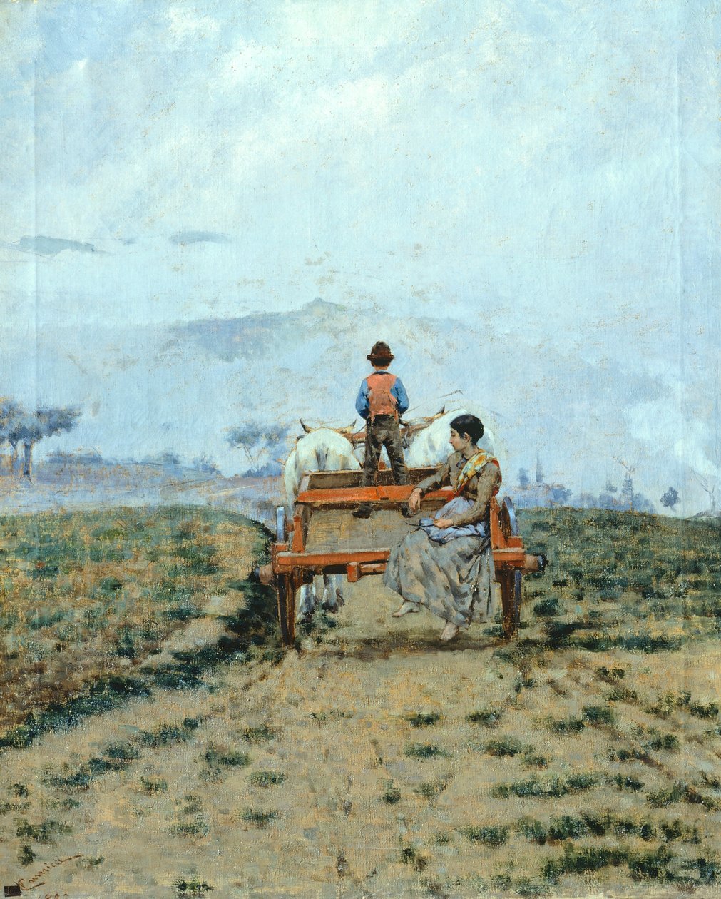 Sur un chariot dans les champs - Niccolo Cannicci