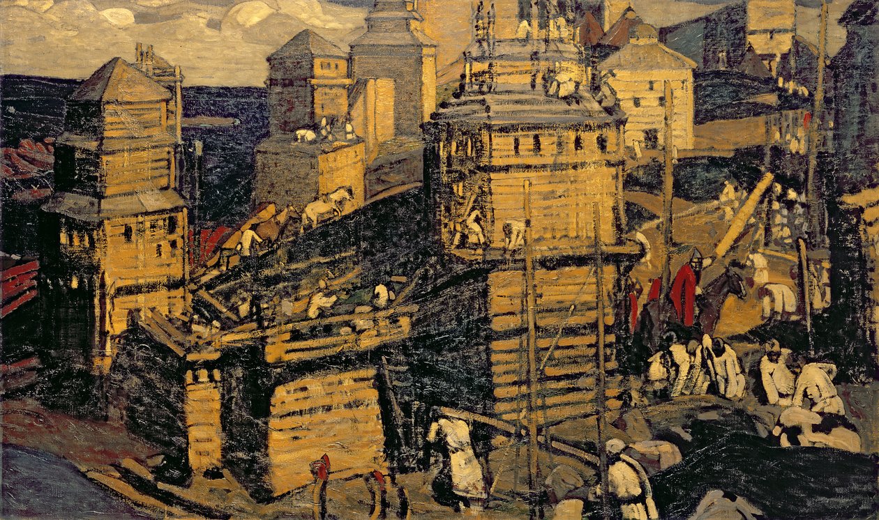 Construction de la ville, 1902 - Nicholas Roerich