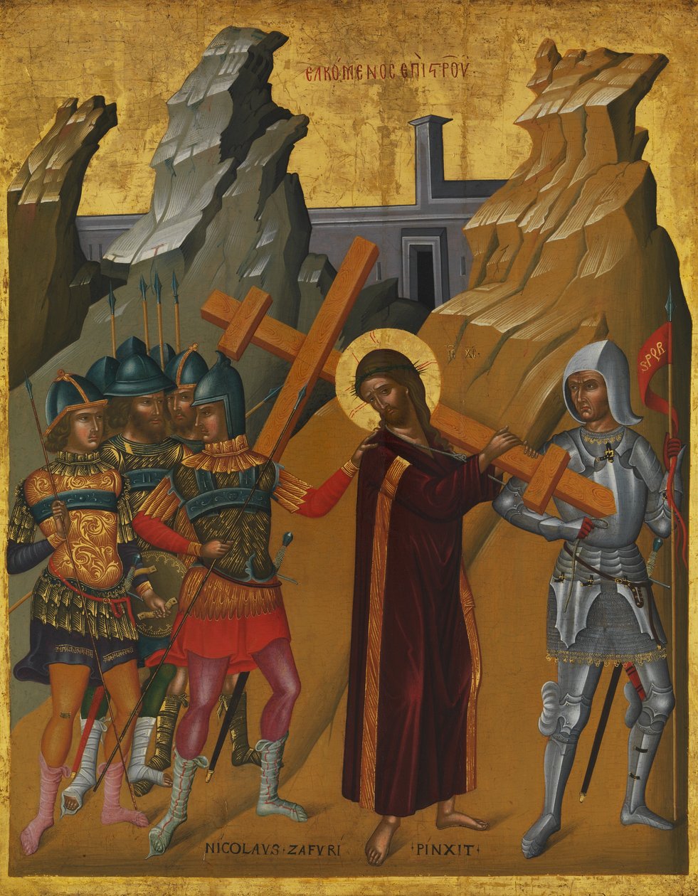 Le Christ portant la croix - Nicholas Tzafouris