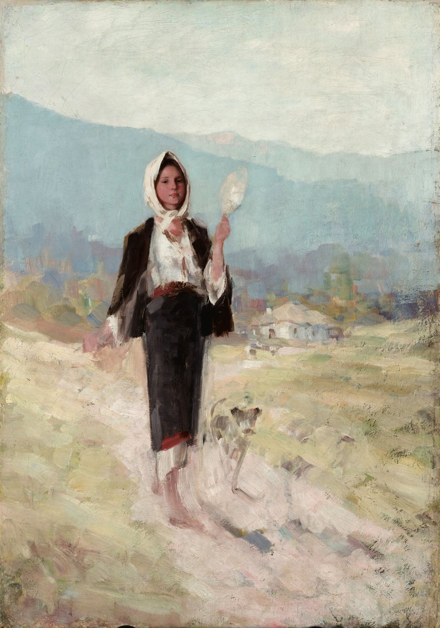 Paysanne avec un fuseau - Nicolae Grigorescu