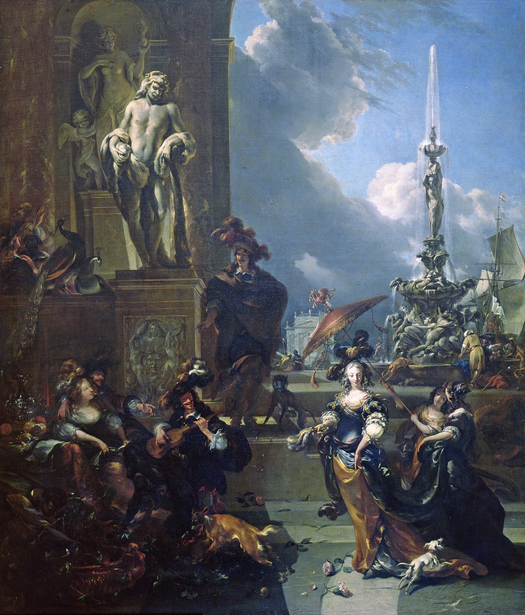 Un concert sur une place publique - Nicolaes Pietersz. Berchem