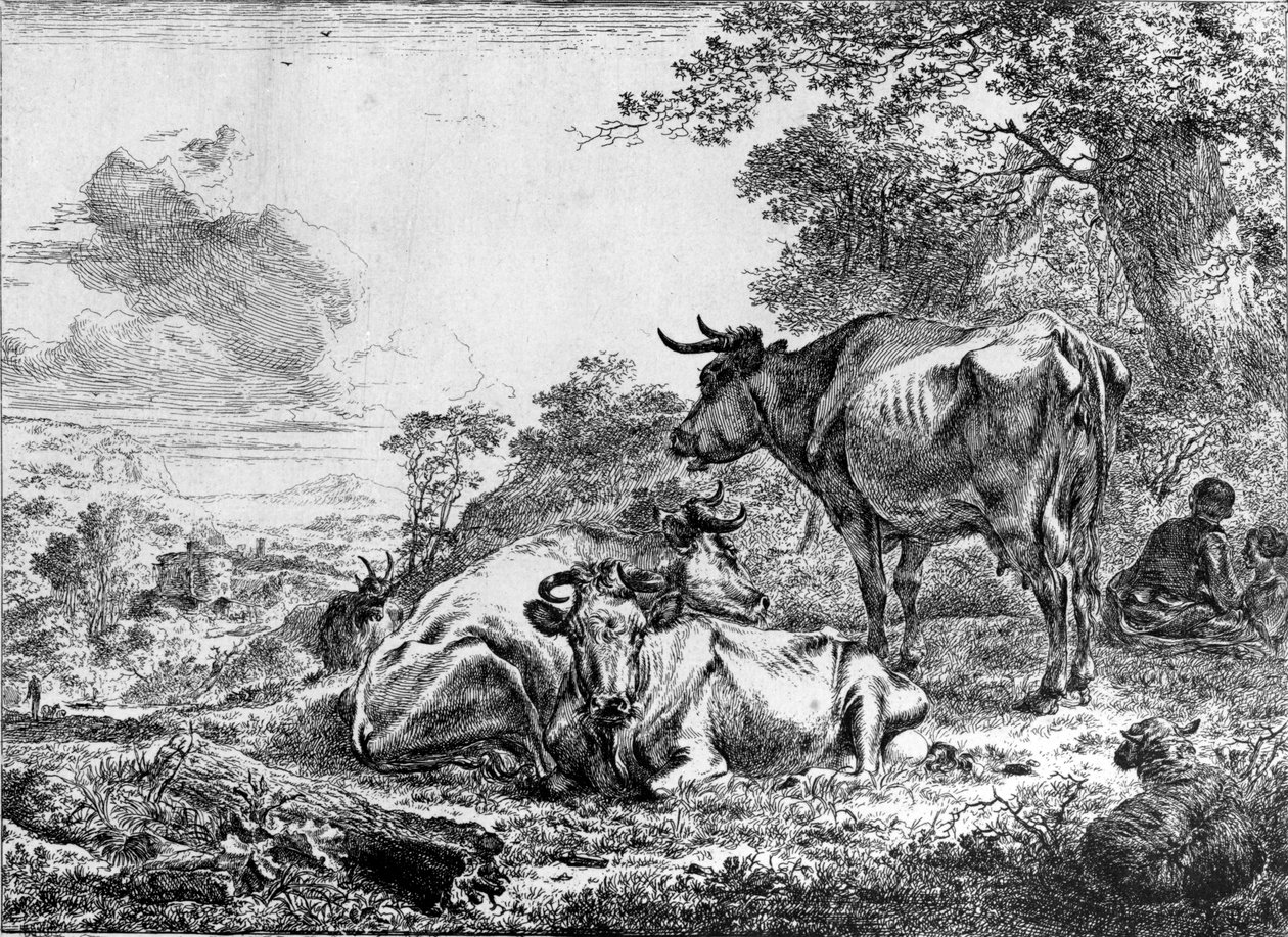 Trois vaches - Nicolaes Pietersz. Berchem