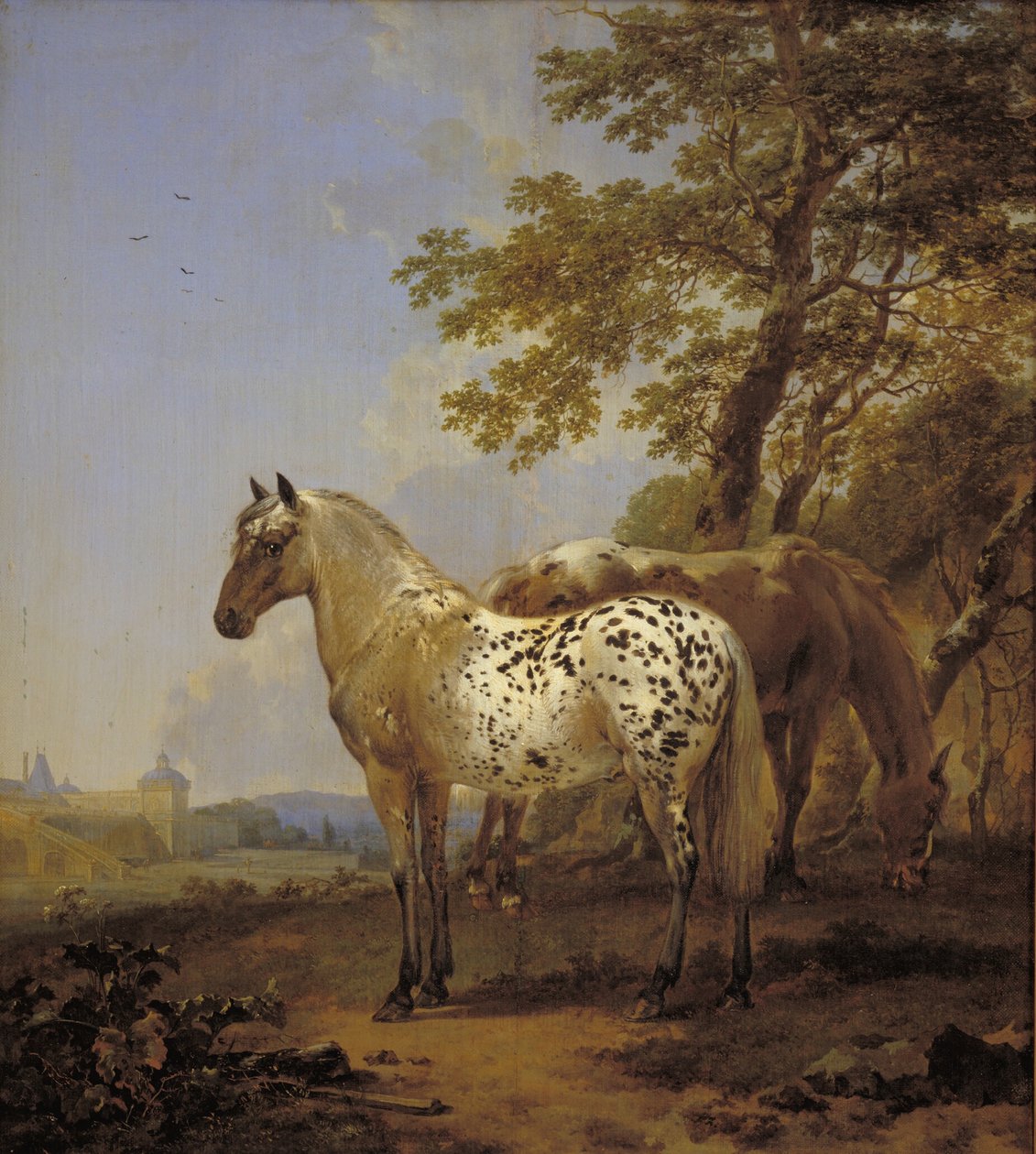 Deux chevaux dans un paysage - Nicolaes Berchem
