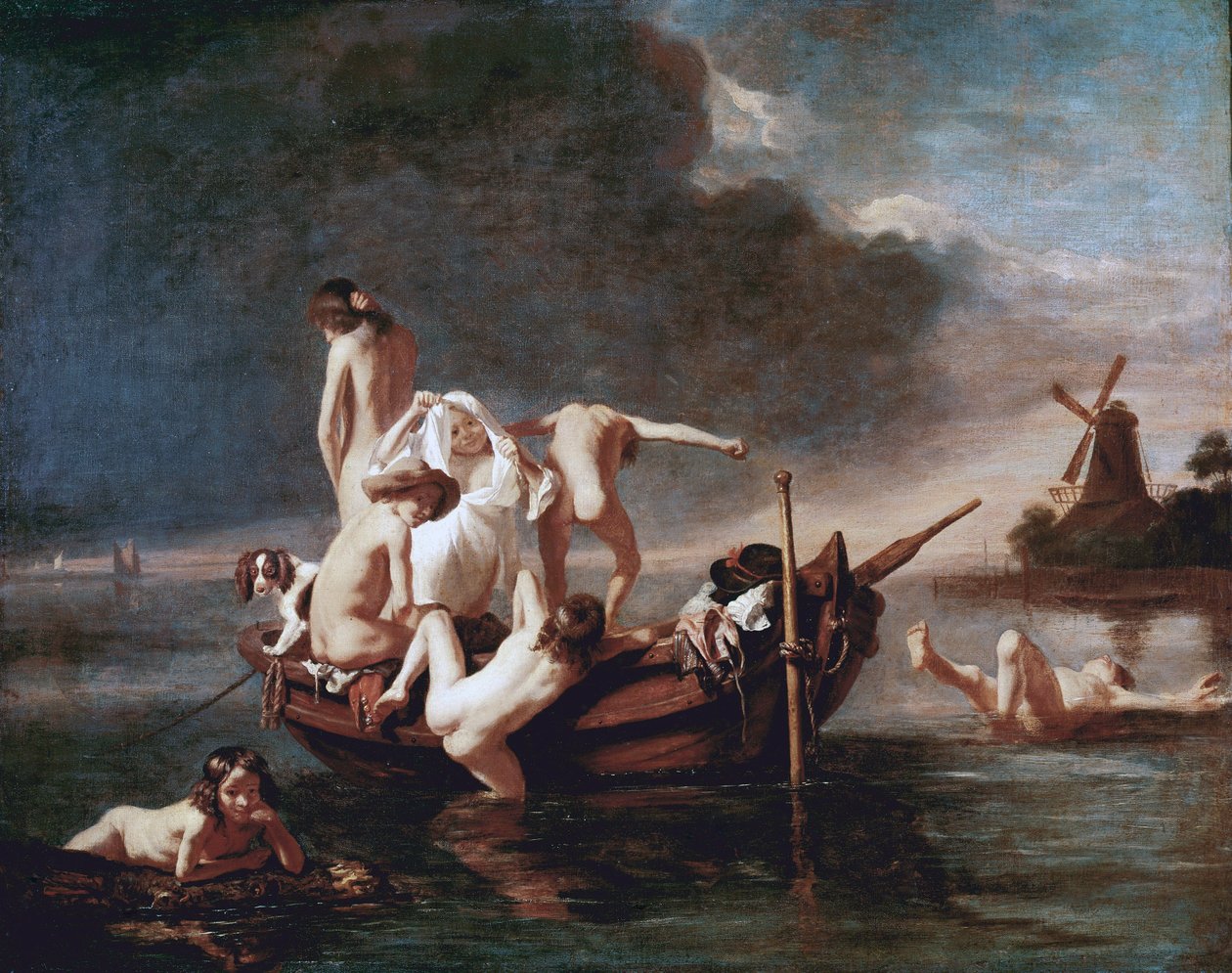 Le bain - Nicolaes Maes