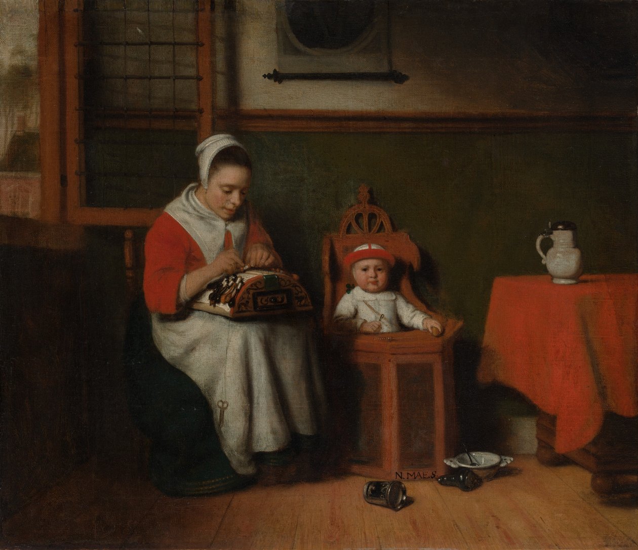 La Dentellière, vers 1656 - Nicolaes Maes