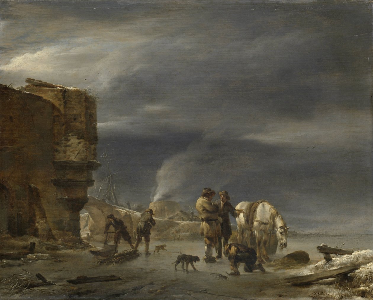 Sur la glace près d