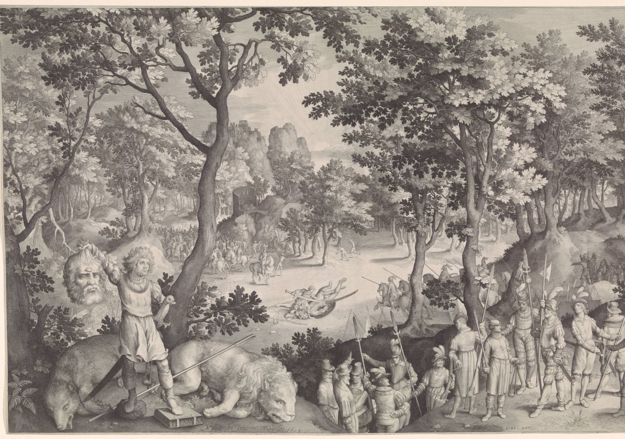 David et Goliath - Nicolaes de Bruyn
