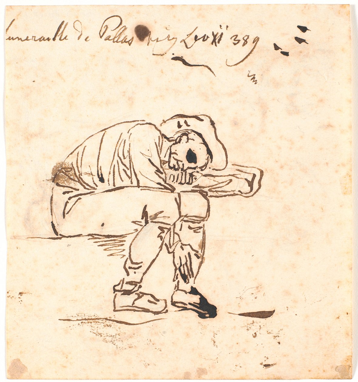 Paysans assis et dormant - Nicolai Abildgaard