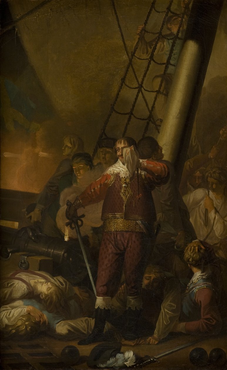 Christian IV à bord de son vaisseau amiral "Le Trinité" - Nicolai Abildgaard