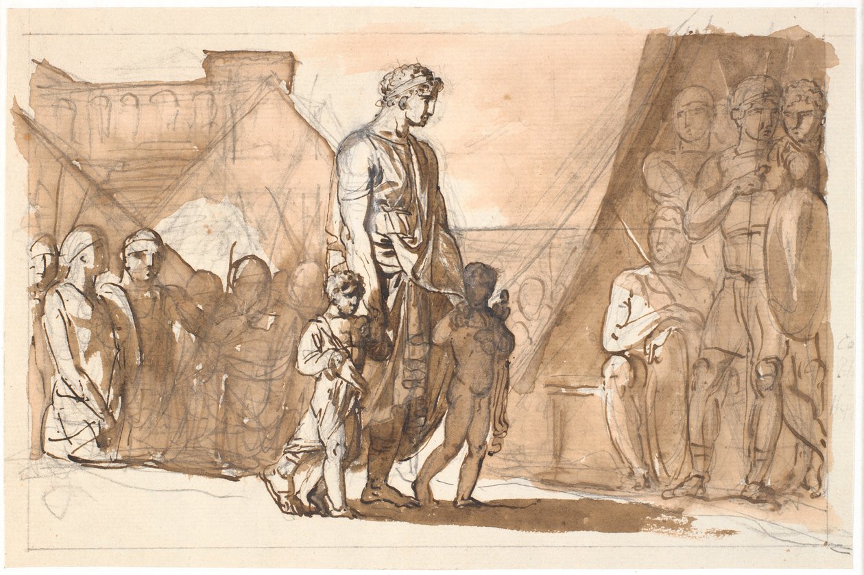 Hippias quittant Athènes avec ses enfants - Nicolai Abildgaard