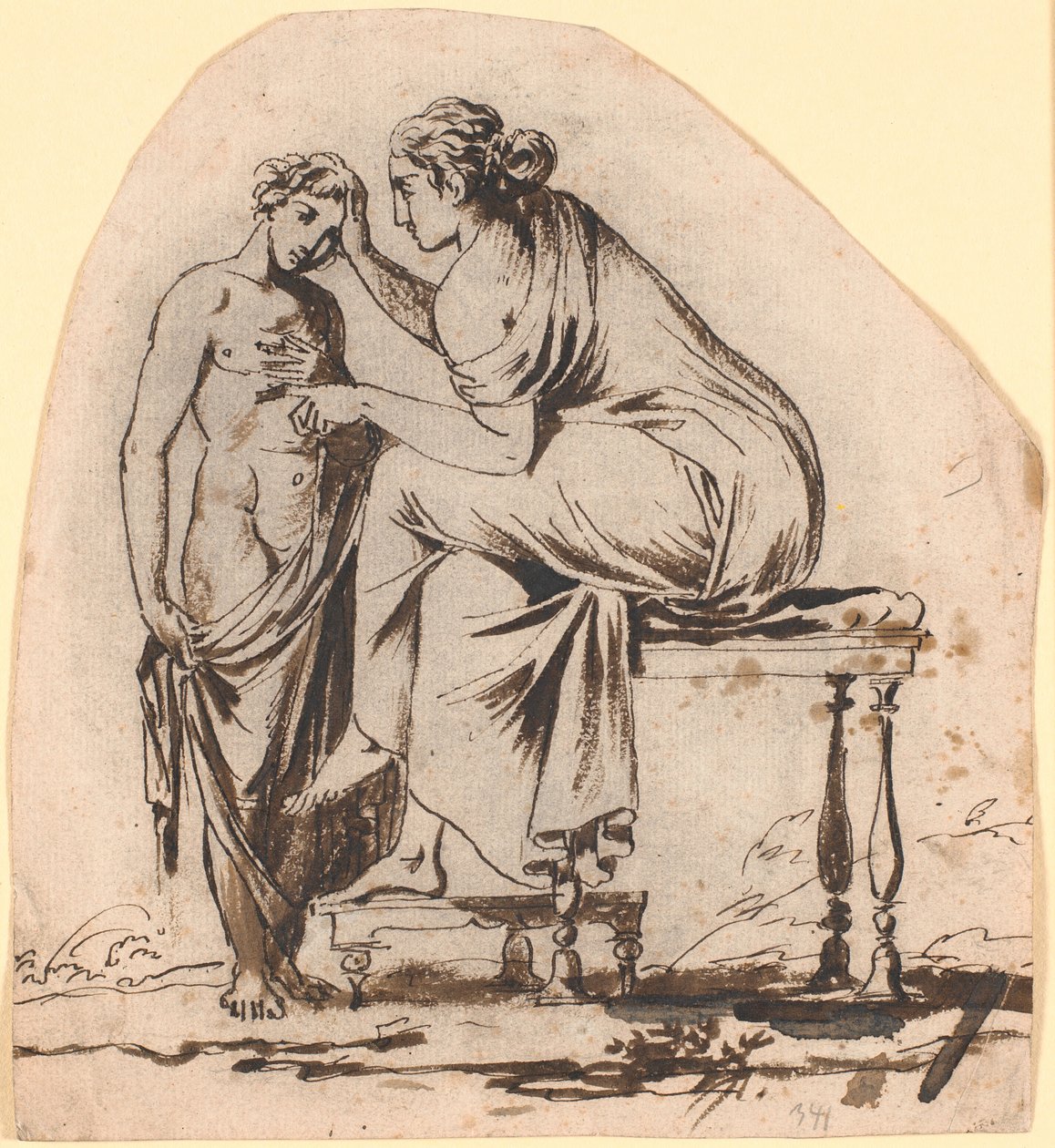 Esquisse pour le relief de la libération sur la colonne de la liberté - Nicolai Abildgaard