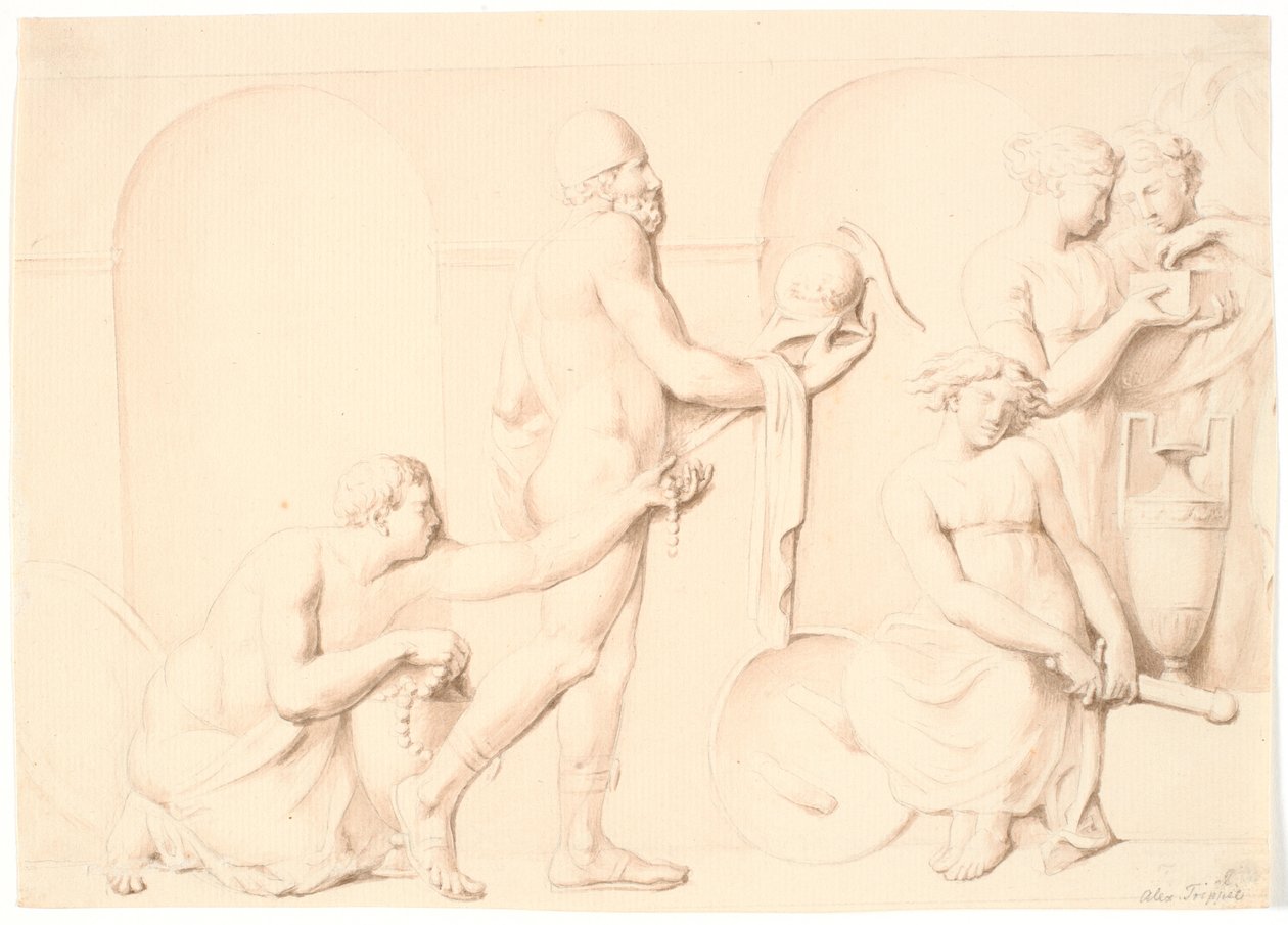 Ulysse découvrant Achille parmi les filles de Lycomède - Nicolai Abildgaard