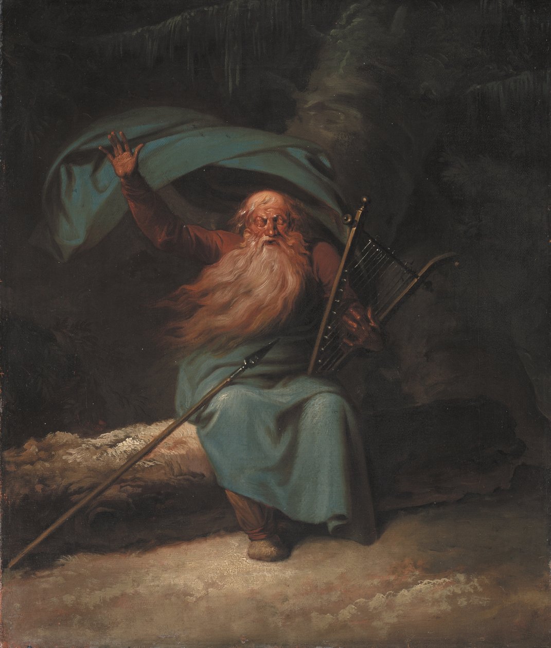 Ossian chantant son chant du cygne, 1780-1782 - Nicolai Abraham Abildgaard