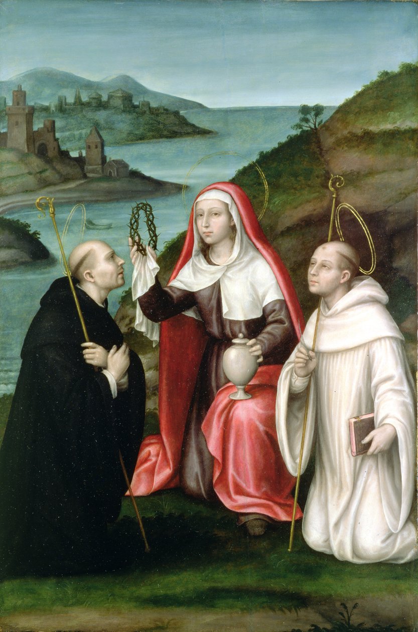 Sainte Marie-Madeleine avec Saint Dominique et Saint Bernard, vers 1580 - Nicolas Borras