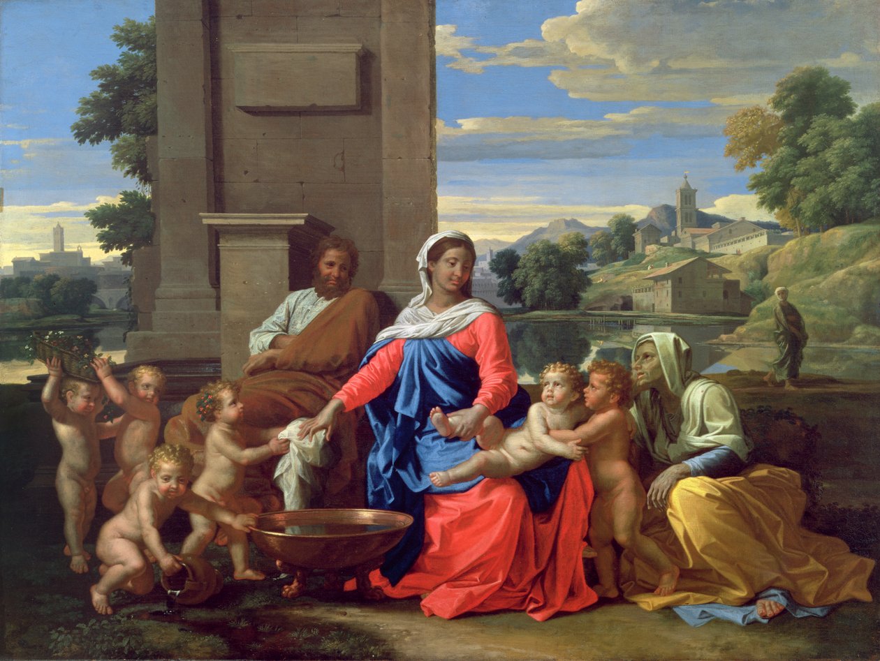 La Sainte Famille avec le petit Saint Jean-Baptiste et Sainte Élisabeth, 1650-51 - Nicolas Poussin