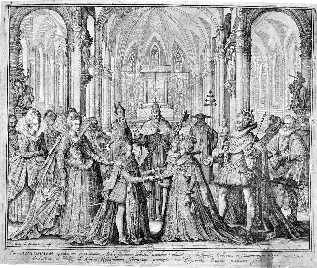 Le double mariage en 1615 de Louis XIII (1601-43) avec Anne d