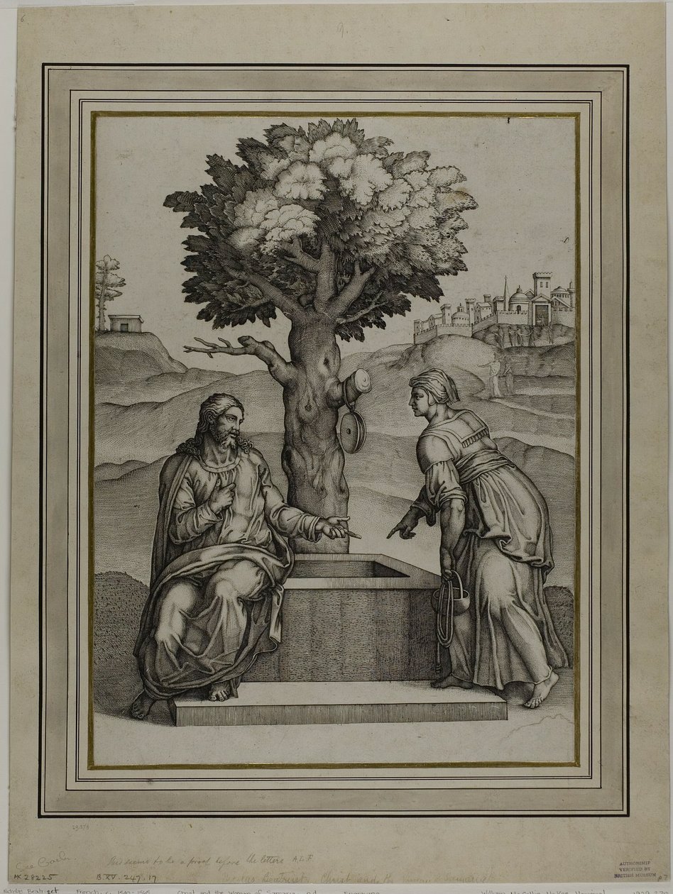 Le Christ et la femme de Samarie - Nicolas Beatrizet